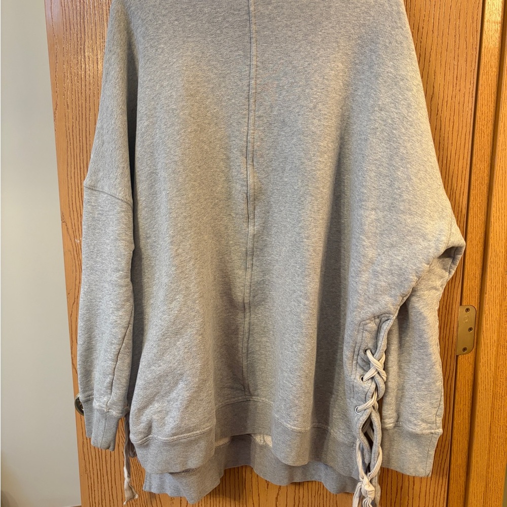 Free People So Plush Lace Up Sweatshirt